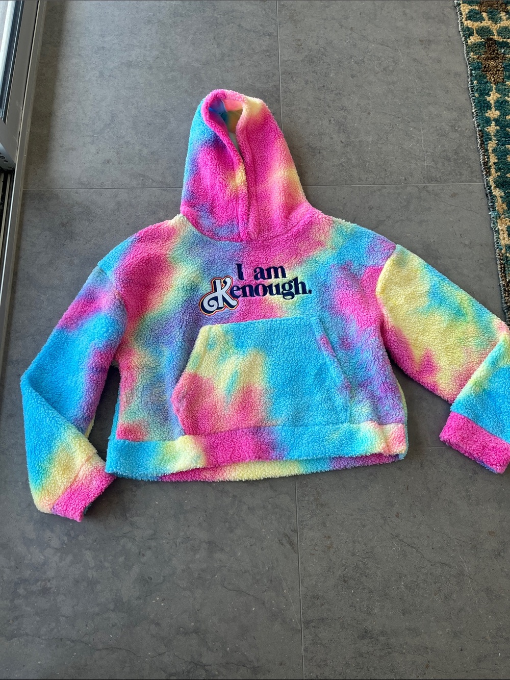 'I Am KenEnough' Rainbow Sherpa Hoodie